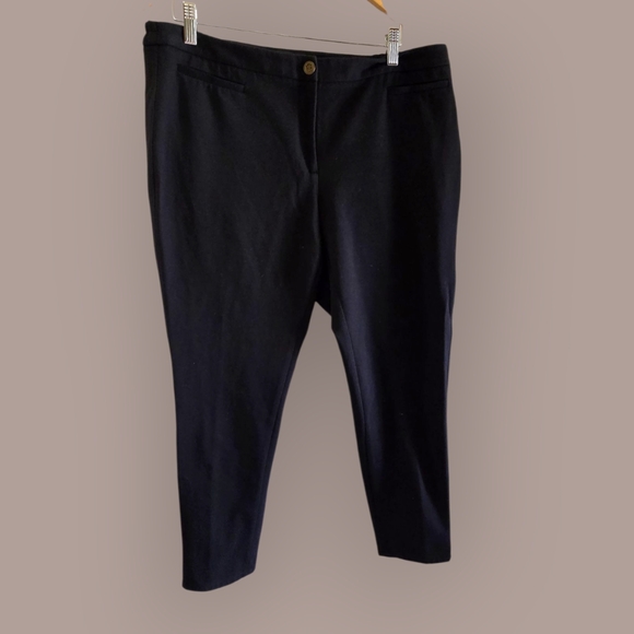 Talbots Black "Dalton" Style Knit Slim Leg Trousers - Picture 1 of 6